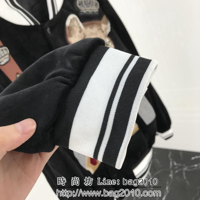 DＧ杜嘉班納 18ss秋冬新款 絲絨棒球款 豹將軍貼章圖案 男款外套 ydi1392